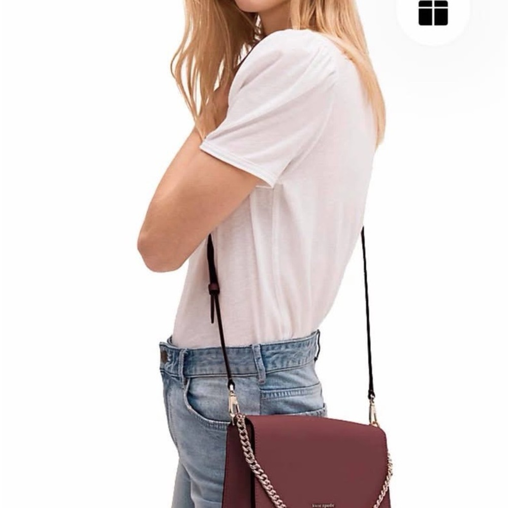 Kate Spade Cameron Convertible Crossbody β Cherrywood Saffiano Leather - Picture 2 of 12